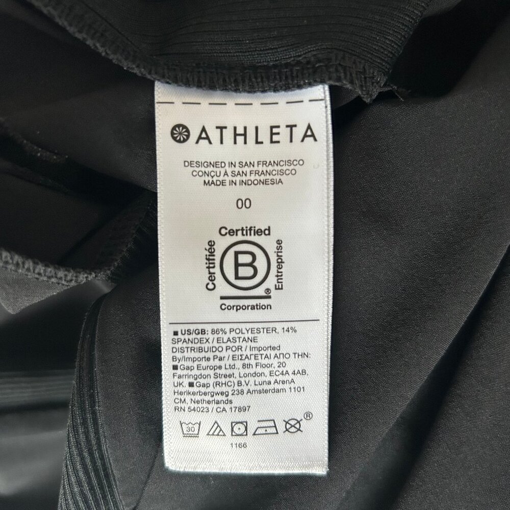 Athleta Brooklyn Ankle Pants Women 00 Black Rib Panel Stretch Travel - Picture 8 of 12
